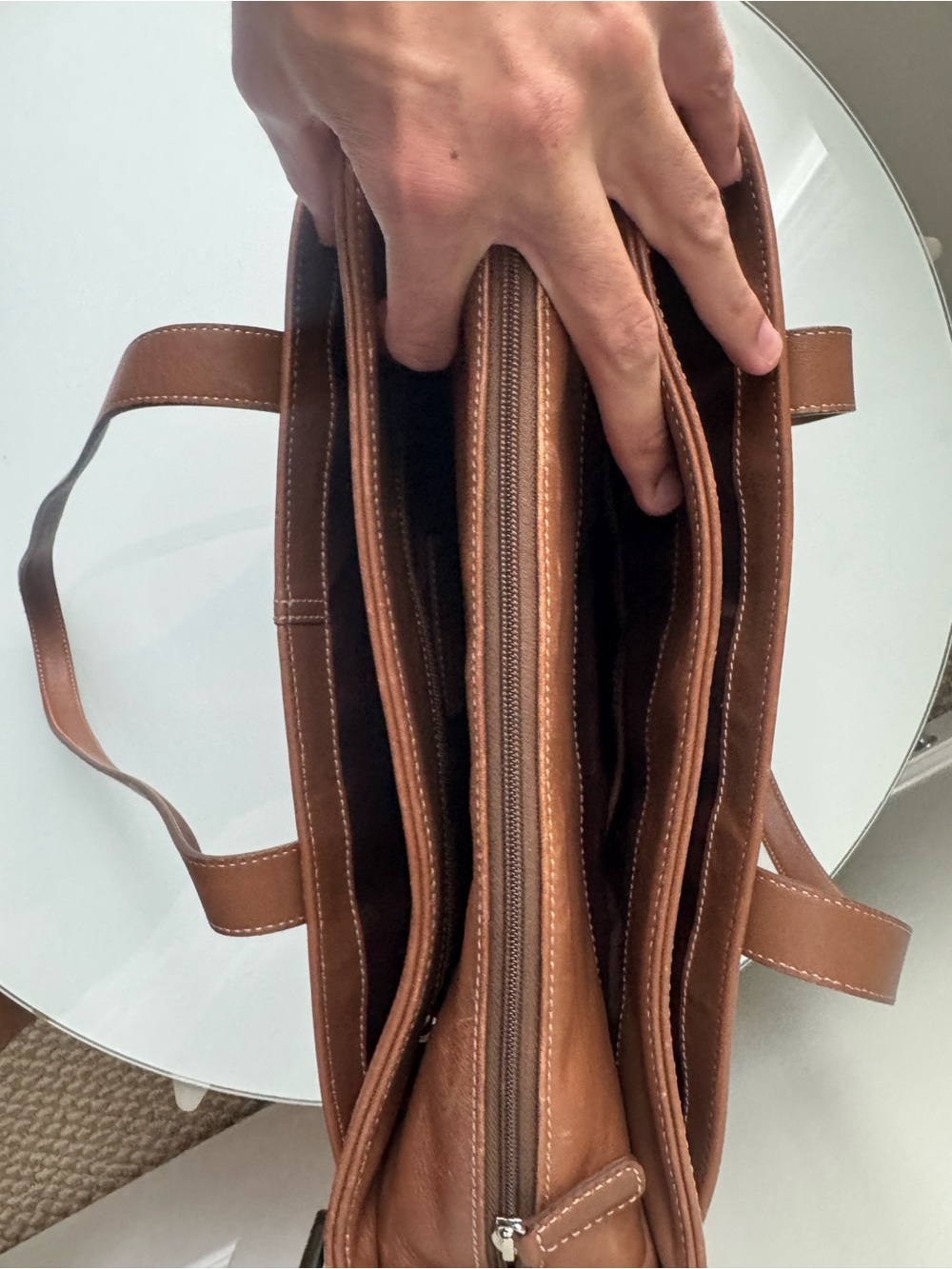 Vintage Coach Hamptons 5209 Tan Brown Leather Business Tote Laptop Bag - Picture 11 of 16